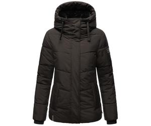 Warme gesteppte Winterjacke mit Kapuze "Sag ja XIV" Black S