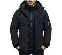 Warme Herren-Winterjacke mit Kapuze, gesteppt, gepolstert, Puffermantel, wasserabweisend, Outdoor-Jacke, mehrere Taschen, Winter-Daunenjacken, warme Ski-Bergsteigerjacken, dicke Thermo-Oberbekleidung,