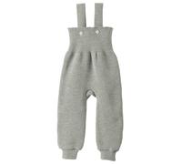 Disana Strick-TRÄGERHOSE Neugeborene & Kleinkind - 100% Bio-Merino - atmungsaktiv, warm Unisex Gr. 50 - 104 - nachhaltig & fair - mit hohem Bund - Made in Germany | Grau Gr. 86-92