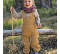 Disana Strick-TRÄGERHOSE Neugeborene & Kleinkind - 100% Bio-Merino - atmungsaktiv, warm Unisex Gr. 50 - 104 - nachhaltig & fair - mit hohem Bund - Made in Germany | Karamell Gr. 62-68