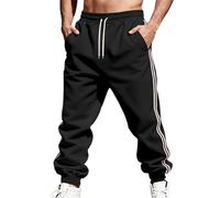 Warme Jogginghose Herren,Winterliche WäRmende Fleece GefüTterte Freizeithose FüR Schwere Outdoor Trainingseinheiten Jogginghose Mit LäSsiger Passform Retro Sporthose