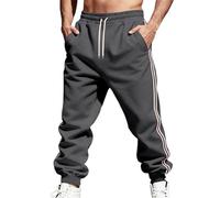 Warme Jogginghose Herren,Winterliche WäRmende Fleece GefüTterte Freizeithose FüR Schwere Outdoor Trainingseinheiten Jogginghose Mit LäSsiger Passform Retro Sporthose