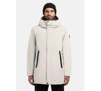 Warme lange Winterjacke mit innenliegenden Trägern und Kapuze "Kann-YM" Offwhite XL