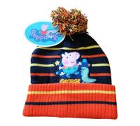 Warme Peppa Pig Strickmütze mit Bommel / Bommelmütze, Größe 52