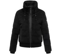 Plüschjacke NAVAHOO "Schneepuder 14", Damen, Gr. M (38), schwarz, Plüsch, Obermaterial: 100% Polyester; Innenfutter: 100% Polyester; Wattierung: 100% Polyester; Ärmelfutter: 100% Polyester, gerade hüf