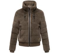 Plüschjacke NAVAHOO "Schneepuder 14", Damen, Gr. XXL (44), braun, Plüsch, Obermaterial: 100% Polyester. Innenfutter: 100% Polyester. Wattierung: 100% Polyester. Ärmelfutter: 100% Polyester, gerade hüf