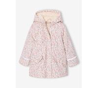 Warme Regenjacke mit Kapuze & Teddyfleece-Futter Mädchen Gr. 98/104 von vertbaudet