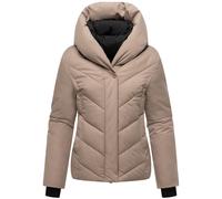Winterjacke MARIKOO "Nadiraa", Damen, Gr. M, beige (taupe grau), Obermaterial: 100% Polyester; Futter: 100% Polyester; Wattierung: 100% Polyester; Ärmelfutter: 100% Polyester, Jacken, 2-in-1 Funktion