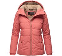 MARIKOO Damen Winterjacke (XS-3XL) - Steppjacke, Kapuze mit Gummizug, im inneren mit Fleecestoff, Warme Jacke Frauen - N026 (S, Rouge)