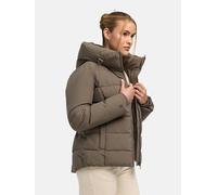 Warme Steppjacke mit verstellbarer Kapuze "Akiliaa 16" Stone Brown XXL