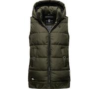Warme Steppweste mit abnehmbarer Kapuze "Zarinaa" Olive S