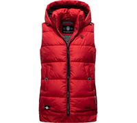 Warme Steppweste mit abnehmbarer Kapuze "Zarinaa" Red S