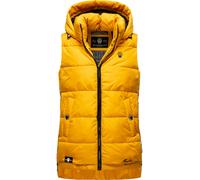 MARIKOO Damen Steppweste Outdoor-Weste mit Abnehmbarer Kapuze Zarinaa Yellow Gr. M