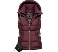Warme Steppweste mit Kapuze "Taisaa" Wine M
