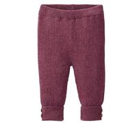 Warme Strickhose brombeer meliert 62/68