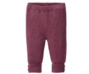 Warme Strickhose brombeer meliert 62/68