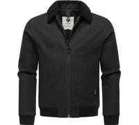 Outdoorjacke RAGWEAR "Sivval Felt", Herren, Gr. L (52), grau (dunkelgrau), angeraute Sweatware, Obermaterial: 100% Polyester. Innenfutter: 100% Polyester. Wattierung: 100% Polyester, lässig geschnitte