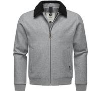 Warme Übergangsjacke in Woll-Optik mit kuscheligem Teddyfell-Kragen "Sivval Felt" Light Grey S