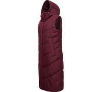 Steppweste RAGWEAR "Suminka Vest" Gr. XXL (44), rot (weinrot) Damen Westen Longwesten Stylische, lange Winterweste (36395411-XXL)