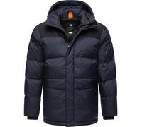Warme Winter Steppjacke mit Kapuze "Mikkesh" Navy XXXL