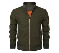 Warme Winterjacke Herren,Herren Frühling und Herbst Stehkragen Armband Zip Jacke Sport Casual Jacke