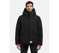 Warme Winterjacke kurz mit Kapuze, gesteppten Ärmeln und hohem Kragen "Gero-YM" Black XL