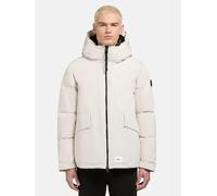 Warme Winterjacke kurz mit Kapuze, gesteppten Ärmeln und hohem Kragen "Gero-YM" Offwhite M