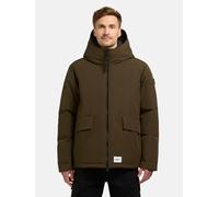 Warme Winterjacke kurz mit Kapuze, gesteppten Ärmeln und hohem Kragen "Gero-YM" Old Green XL