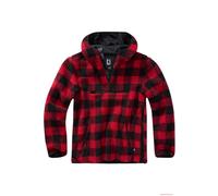 warmer Brandit Herren Teddyfleece Worker Pullover Rot Schwarz 6XL