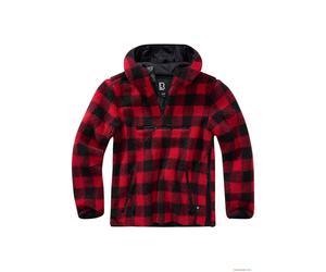warmer Brandit Herren Teddyfleece Worker Pullover Rot Schwarz 6XL