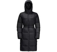 Warmer Daunenmantel mit integriertem Gürtel, black, L