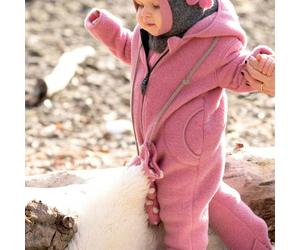 Warmer Fleece Overall Schurwolle rauchpink 86