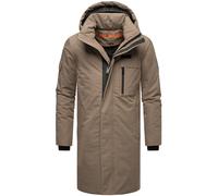 Warmer Herren Wintermantel mit Kapuze "Xandroo XX" Stone Brown XXXL