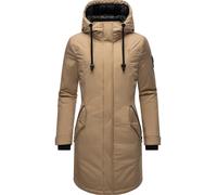 Warmer Kurzmantel mit Kapuze "Letiziaa" Taupe XXL