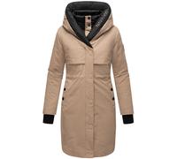 Warmer Kurzmantel mit Kapuze "Snowelf" Taupe Grey M
