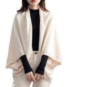 Warmer Schal mit doppeltem Verwendungszweck aus Kunstkaschmir, Wollschal mit Ärmeln, Strickjacke aus weicher Wolle, robust, für Herbst und Winter, Strickschal aus leichter Wolle mit Ärmeln (Beige,