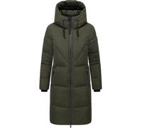 Warmer Steppmantel mit Fleece-gefüttertem Kragen "Kältekuschel XIV" Dark Olive XXL