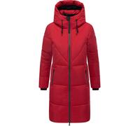 Warmer Steppmantel mit Fleece-gefüttertem Kragen "Kältekuschel XIV" Dark Red S