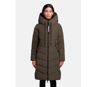 Warmer Steppmantel mit großer Kapuze "Mikia2-YM" Dark Green XS