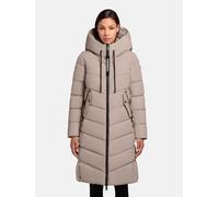 Warmer Steppmantel mit großer Kapuze "Mikia2-YM" Greige XXL