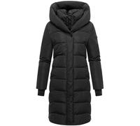 Warmer Steppmantel mit herausnehmbarem Kragen-Einsatz "Laubzauber 14" Black XS