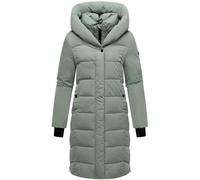 Warmer Steppmantel mit herausnehmbarem Kragen-Einsatz "Laubzauber 14" Smokey Mint XS