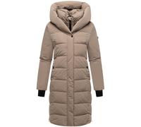 Warmer Steppmantel mit herausnehmbarem Kragen-Einsatz "Laubzauber 14" Taupe Grey XXXL