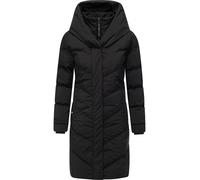 Steppmantel RAGWEAR "Natalka Soft YOUMODO", Damen, Gr. 4XL (48), schwarz, Obermaterial: 100% Polyester; Innenfutter: 100% Polyester; Wattierung: 100% Polyester, figurumspielend ca. Mitte Oberschenkel,
