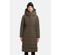 Warmer Steppmantel mit Kapuze "Sensy-YM" Dark Green XXL