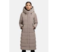 Warmer Steppmantel mit Kapuze "Sensy-YM" Greige XL