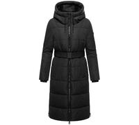 Warmer Steppmantel mit Taillengürtel "Herbstnebel 14" Black S
