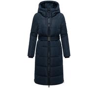 Warmer Steppmantel mit Taillengürtel "Herbstnebel 14" Navy XS