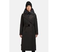 Warmer Trenchcoat mit abnehmbaren Kragen "Elena-YM" Space Grey L