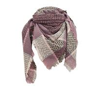 Warmer Winter-Fall-Deckenschal für Damen, stilvoll, weich, klobig, kariert, riesiger Schal, Blaue Kaschmir-schal (Purple, One Size)